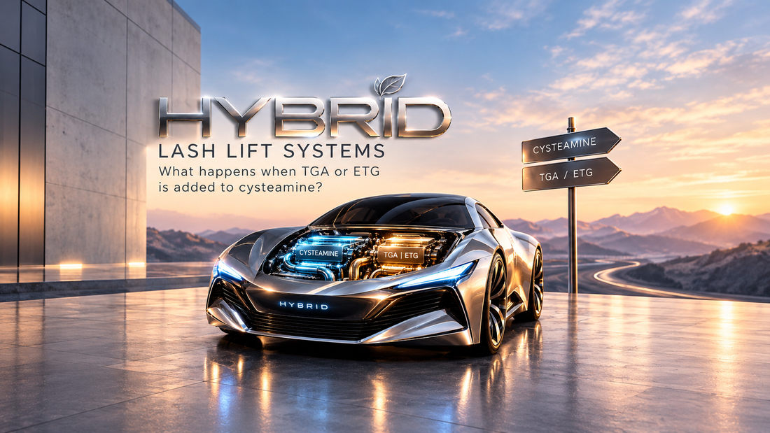 Hybrid Lash Lift Systems: What Happens When TGA or ETG Is Added to Cysteamine?